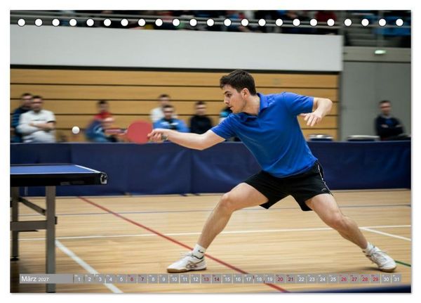 Produktbild: Tischtennis Dynamik (Tischkalender 2027 DIN A5 quer), CALVENDO Monatskalender