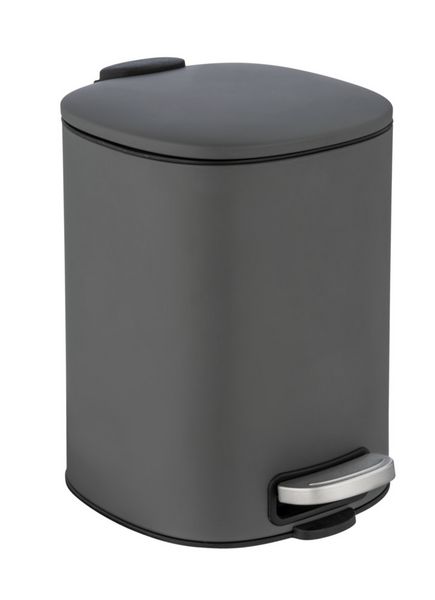 Produktbild: Treteimer Mod. Alassio, Grau 5 L, mit Easy-Close Absenkautomatik