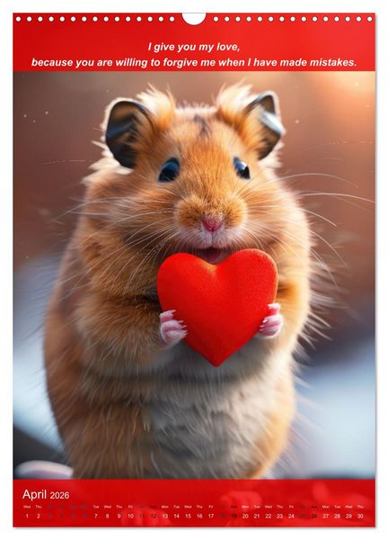 Produktbild: I'll give you my love (Wall Calendar 2026 DIN A3 portrait), CALVENDO 12 Month Wall Calendar