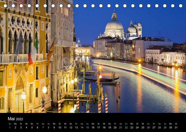 Produktbild: Venedig bei Nacht 2022 (Tischkalender 2022 DIN A5 quer)