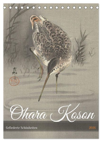 Produktbild: Ohara Koson - Gefiederte Sch&ouml;nheiten (Tischkalender 2026 DIN A5 hoch), CALVENDO Monatskalender