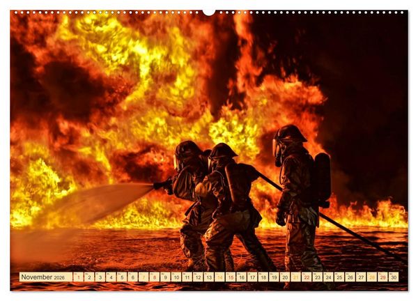 Produktbild: Feuerwehr - weltweit im Einsatz (hochwertiger Premium Wandkalender 2026 DIN A2 quer), Kunstdruck in Hochglanz