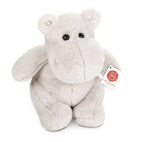 Teddy Hermann 94011 - Nilpferd Lilo, weiß, Plüsch, 21 cm