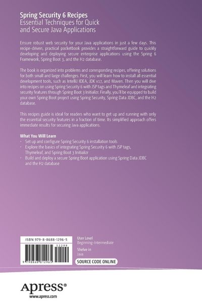 Produktbild: Spring Security 6 Recipes