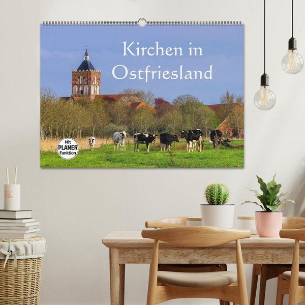 Produktbild: Kirchen in Ostfriesland (Wandkalender 2026 DIN A2 quer), CALVENDO Monatskalender