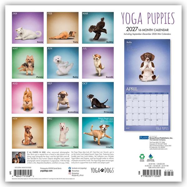 Produktbild: Yoga Puppies &ndash; Welpen Yoga 2027 &ndash; 16-Monatskalender