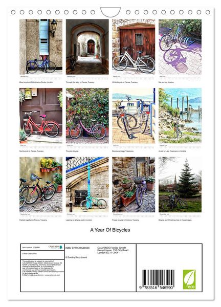 Produktbild: A Year Of Bicycles (Wall Calendar 2026 DIN A4 portrait), CALVENDO 12 Month Wall Calendar