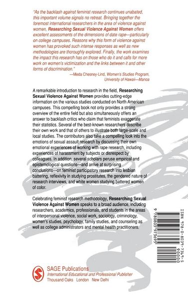 Produktbild: Researching Sexual Violence against Women