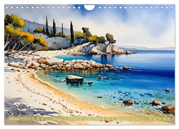 Produktbild: Urlaubsparadies Kroatien (Wandkalender 2026 DIN A4 quer), CALVENDO Monatskalender