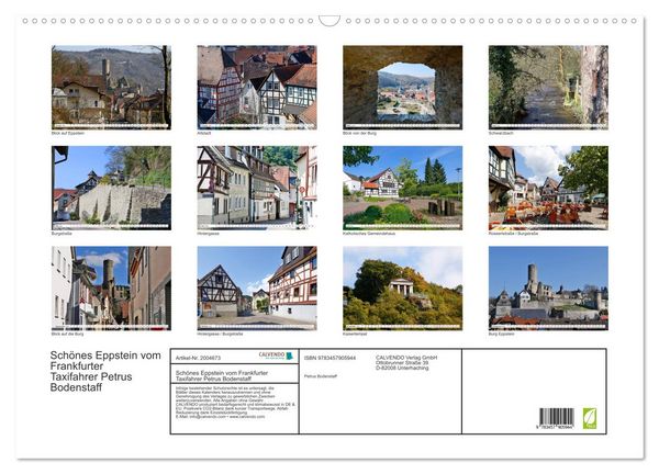 Produktbild: Sch&ouml;nes Eppstein vom Frankfurter Taxifahrer Petrus Bodenstaff (Wandkalender 2026 DIN A2 quer), CALVENDO Monatskalender