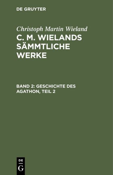 Produktbild: Geschichte des Agathon, Teil 2