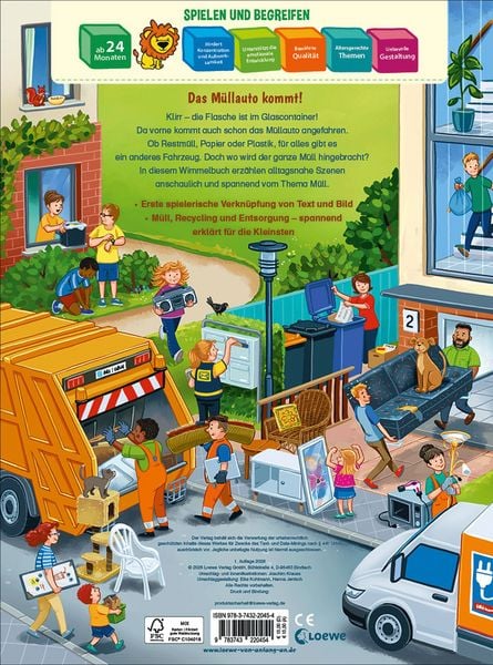 Produktbild: Das gro&szlig;e M&uuml;llauto-Wimmelbuch