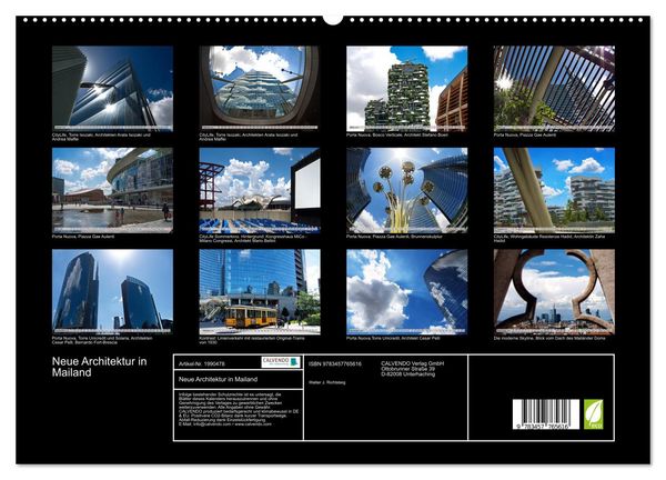 Produktbild: Neue Architektur in Mailand (hochwertiger Premium Wandkalender 2026 DIN A2 quer), Kunstdruck in Hochglanz