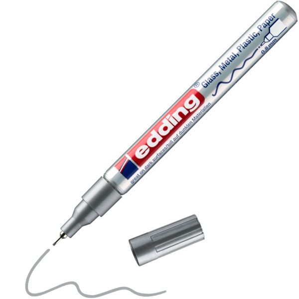 Produktbild: edding Glanzlackmarker 780 silber 0,8mm
