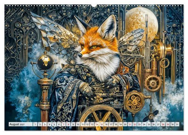 Produktbild: Steampunk Fabelwelten - Magische Kreaturen in Fantasiewelten (hochwertiger Premium Wandkalender 2027 DIN A2 quer), Kunstdruck in Hochglanz