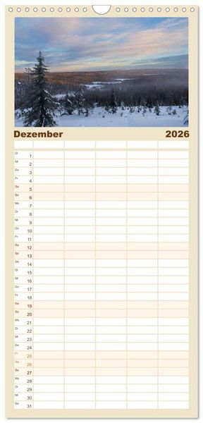 Produktbild: Familienplaner 2026 - Heimat der Samen mit 5 Spalten (Wandkalender, 21 x 45 cm) CALVENDO