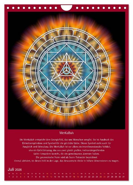 Produktbild: Heilige Geometrie und Bilder der Neuen Zeit (Wandkalender 2026 DIN A4 hoch), CALVENDO Monatskalender
