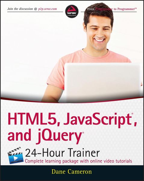 Produktbild: HTML5, JavaScript, and jQuery 24-Hour Trainer