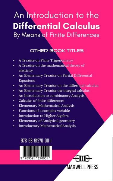 Produktbild: An Introduction to the Differential Calculus By Means of Finite Differences
