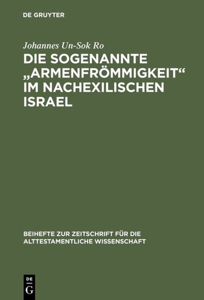 Produktbild: Die sogenannte &bdquo;Armenfr&ouml;mmigkeit&ldquo; im nachexilischen Israel