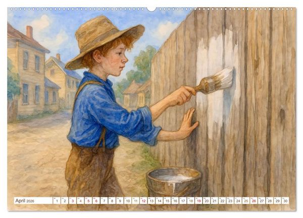 Produktbild: Mark Twain (hochwertiger Premium Wandkalender 2026 DIN A2 quer), Kunstdruck in Hochglanz