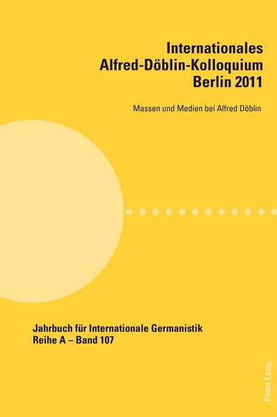 Produktbild: Internationales Alfred-D&ouml;blin-Kolloquium- Berlin 2011