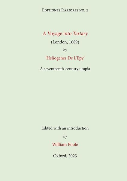 Produktbild: A Voyage into Tartary (London, 1689) by Heliogenes De L'Epy