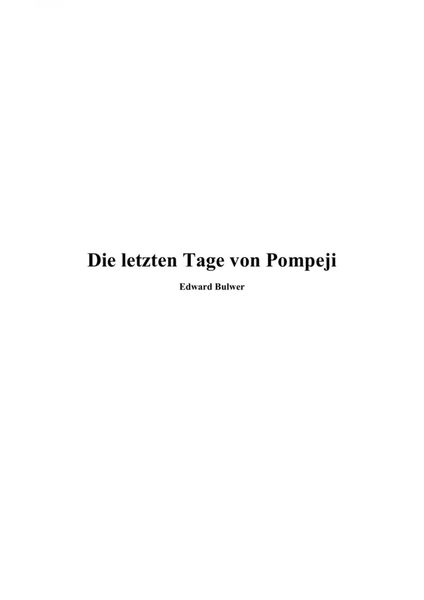 Produktbild: Die letzten Tage von Pompeji