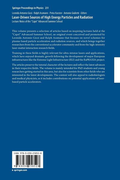Produktbild: Laser-Driven Sources of High Energy Particles and Radiation