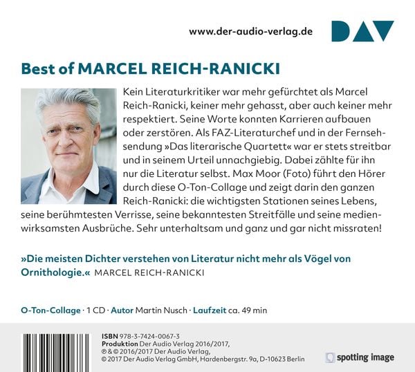 Produktbild: &raquo;Ganzzz und garrr missraten!&laquo; Die besten O-T&ouml;ne von Marcel Reich-Ranicki