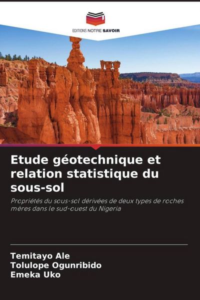 Produktbild: Etude g&eacute;otechnique et relation statistique du sous-sol