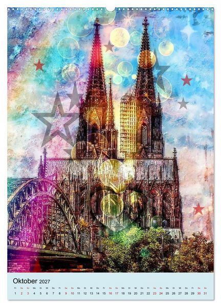 Produktbild: K&ouml;ln ming Stadt (Wandkalender 2027 DIN A2 hoch), CALVENDO Monatskalender