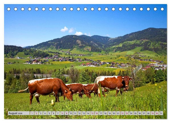 Produktbild: Herzliche Gr&uuml;&szlig;e aus Flachau (Tischkalender 2026 DIN A5 quer), CALVENDO Monatskalender
