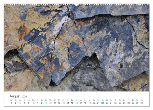 Produktbild: Die Natur als K&uuml;nstlerin - Sch&ouml;nheit der Steine (hochwertiger Premium Wandkalender 2026 DIN A2 quer), Kunstdruck in Hochglanz