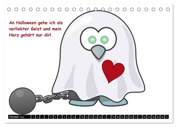 Produktbild: Pinguine im siebten Himmel! (Tischkalender 2026 DIN A5 quer), CALVENDO Monatskalender