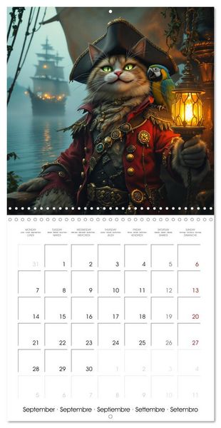 Produktbild: Pirate Cats (Wall Calendar 2026 12 &times; 12 Inch) CALVENDO 12 Month Wall Calendar
