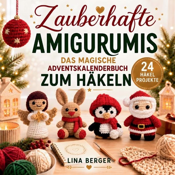 Produktbild: Zauberhafte Amigurumis - Das magische Adventskalender Buch zum H&auml;keln