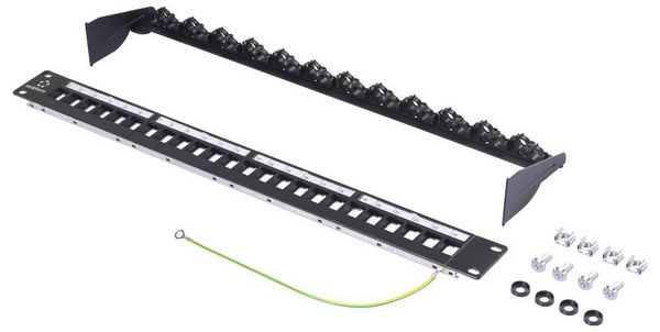 Produktbild: Renkforce 24 Port 483mm (19\") 1 HE Schwarz Unbest&uuml;ckt