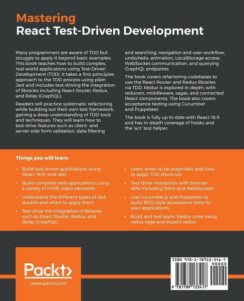 Produktbild: Mastering React Test-Driven Development