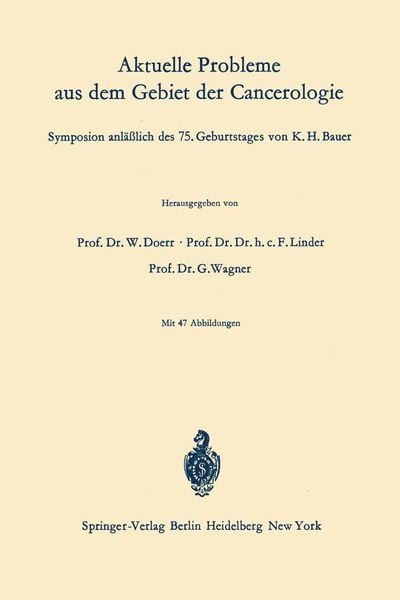 Produktbild: Aktuelle Probleme aus dem Gebiet der Cancerologie