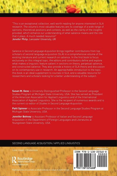 Produktbild: Salience in Second Language Acquisition