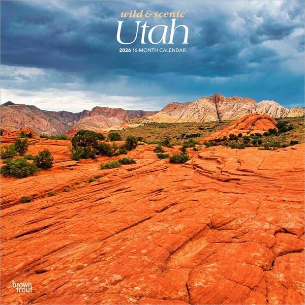 Produktbild: Utah Wild & Scenic 2026 12 X 24 Inch (Hanging) Monthly Square Wall Calendar Plastic-Free
