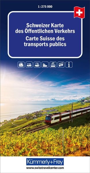 Kümmerly+Frey Schweizer Karte des öffentlichen Verkehrs 1:275.000, Sonstige von , Kümmerly+Frey, 9783259018521