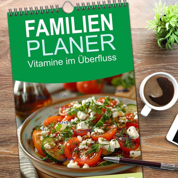 Produktbild: Familienplaner 2026 - Vitamine im &Uuml;berfluss mit 5 Spalten (Wandkalender, 21 x 45 cm) CALVENDO