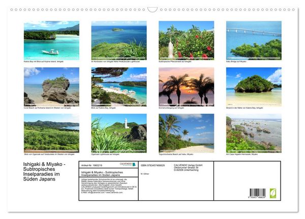Produktbild: Ishigaki & Miyako - Subtropisches Inselparadies im S&uuml;den Japans (Wandkalender 2026 DIN A2 quer), CALVENDO Monatskalender