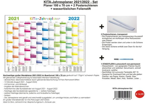 Produktbild: Kita-Jahresplaner 2021/2022-Set