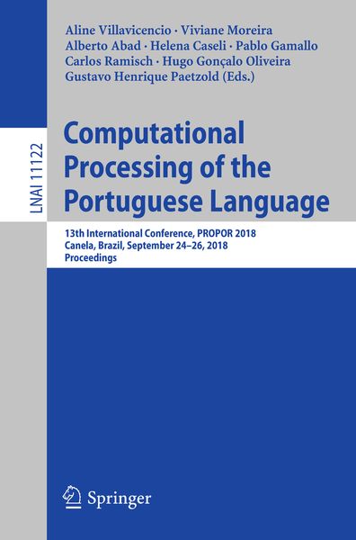 Produktbild: Computational Processing of the Portuguese Language