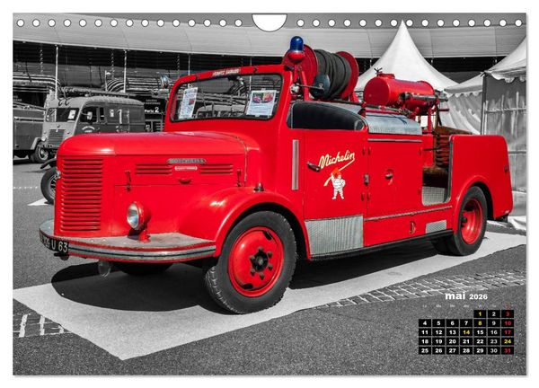 Produktbild: V&Eacute;HICULES de POMPIERS VINTAGE (Calendrier mural 2026 DIN A4 vertical), CALVENDO calendrier mensuel