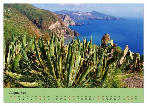 Produktbild: Sizilien und die Liparischen Inseln (hochwertiger Premium Wandkalender 2026 DIN A2 quer), Kunstdruck in Hochglanz