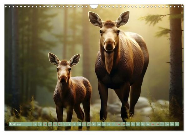 Produktbild: Tierkinder des Nordens (Wandkalender 2026 DIN A3 quer), CALVENDO Monatskalender